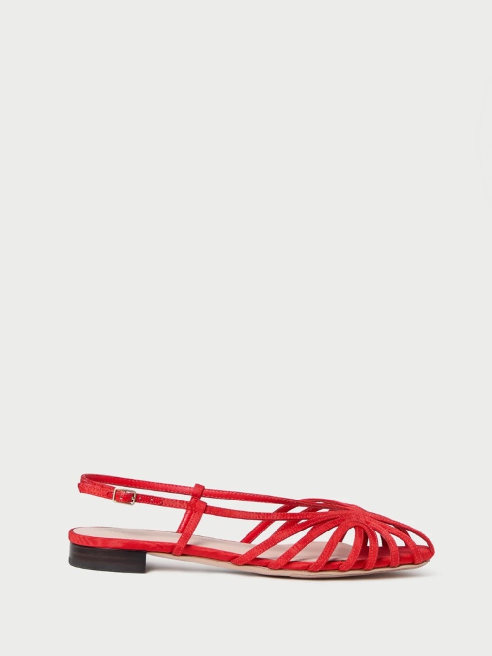 Loeffler Randall Red Multi-Strap Slingback Flats - Picture 5 of 7